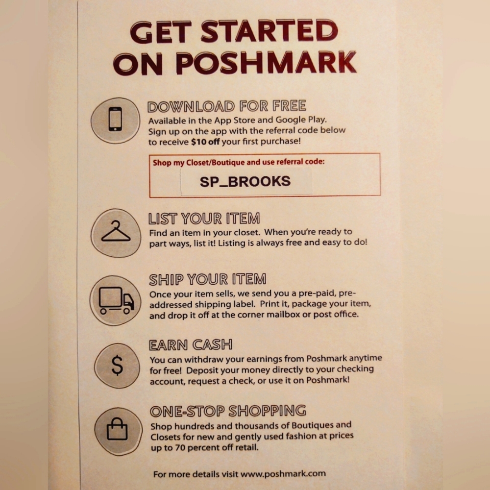 GET STARTED ON POSHMARK ⭐NOT FOR SALE⭐